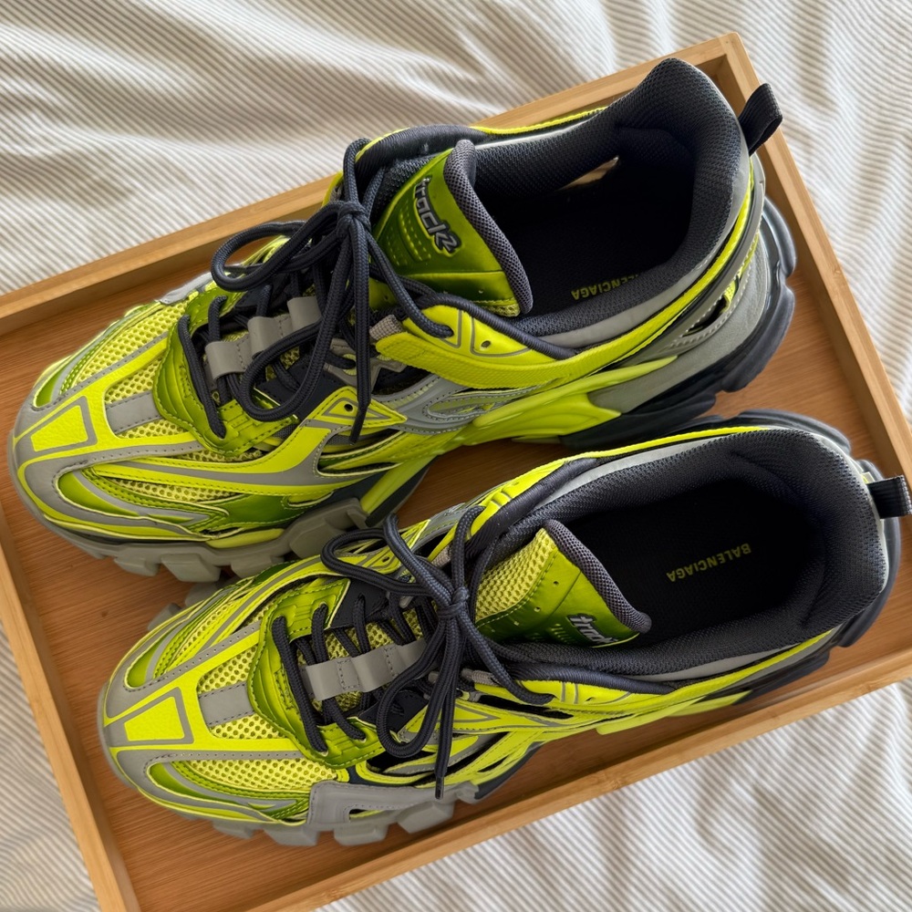 Balenciaga - Men’s Track 2 Sneakers - Size 44 (EU), 10.5 (US) - Neon Green - Picture 4 of 6